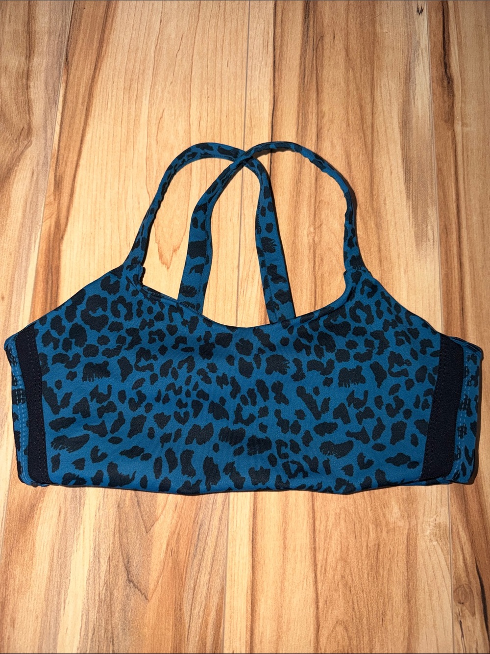 DYI Blue Leopard Print Sports Bra